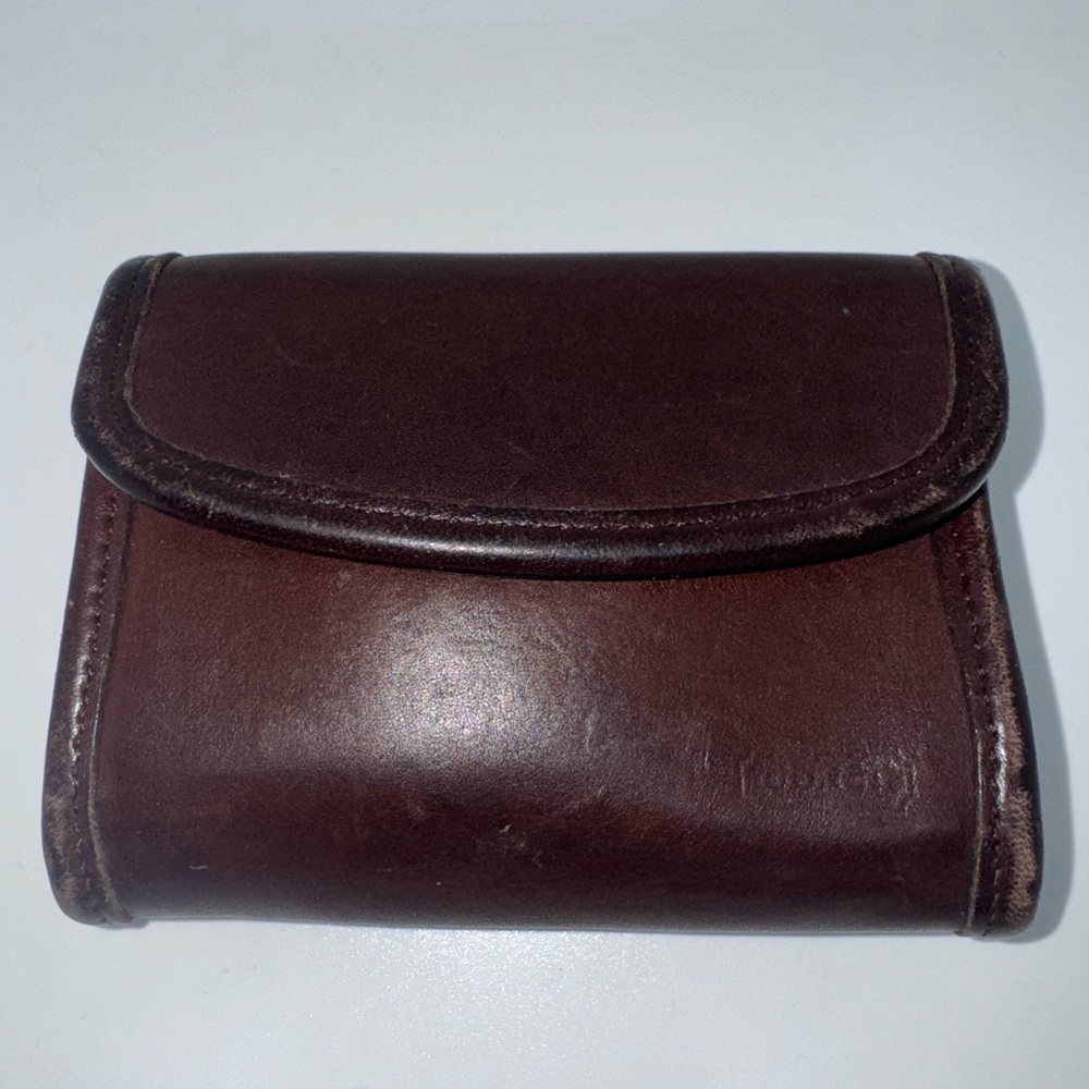 Vintage Coach Brown Leather Wallet Made in Costa Rica